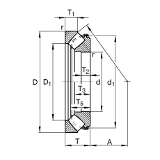 推力調(diào)心滾子軸承 29468-E, 根據(jù) DIN 728/ISO 104 標(biāo)準(zhǔn)的主要尺寸，單向，可分離