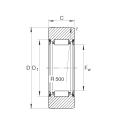 支撐型滾輪 RNA2204-2RSR, 無軸向引導(dǎo)，兩側(cè)唇密封