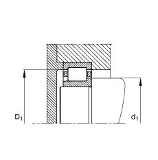 圓柱滾子軸承 NJ2238-E-M1, 根據(jù) DIN 5412-1 標(biāo)準(zhǔn)的主要尺寸, 半定位軸承, 可分離, 帶保持架