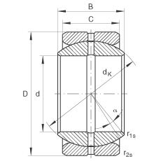 關節(jié)軸承 GE19-ZO, 根據 DIN ISO 12 240-1 標準，英制尺寸，需維護