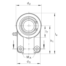 液壓桿端軸承 GIHNRK50-LO, 根據(jù) DIN ISO 12 240-4 標準，帶右旋螺紋夾緊裝置，需維護