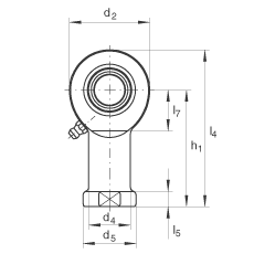 桿端軸承 GIR30-DO, 根據(jù) DIN ISO 12 240-4 標準，帶右旋內(nèi)螺紋，需維護