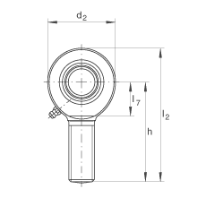 桿端軸承 GAR25-DO, 根據(jù) DIN ISO 12 240-4 標(biāo)準(zhǔn)，帶右旋外螺紋，需維護(hù)