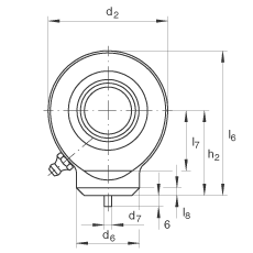 液壓桿端軸承 GK60-DO, 根據(jù) DIN ISO 12 240 標準，帶焊接面，需維護