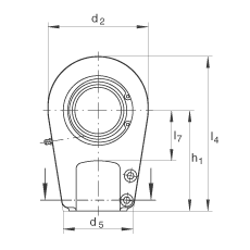 液壓桿端軸承 GIHRK80-DO, 根據(jù) DIN ISO 12 240-4 標(biāo)準(zhǔn)，帶右旋螺紋夾緊裝置，需維護(hù)