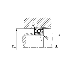 主軸軸承 HSS71904-C-T-P4S, 調(diào)節(jié)，成對安裝，接觸角 α = 15°，兩側(cè)唇密封，非接觸，加嚴公差