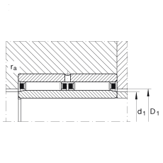 滾針軸承 NAO30X45X26-ZW-ASR1, 無擋邊，雙列